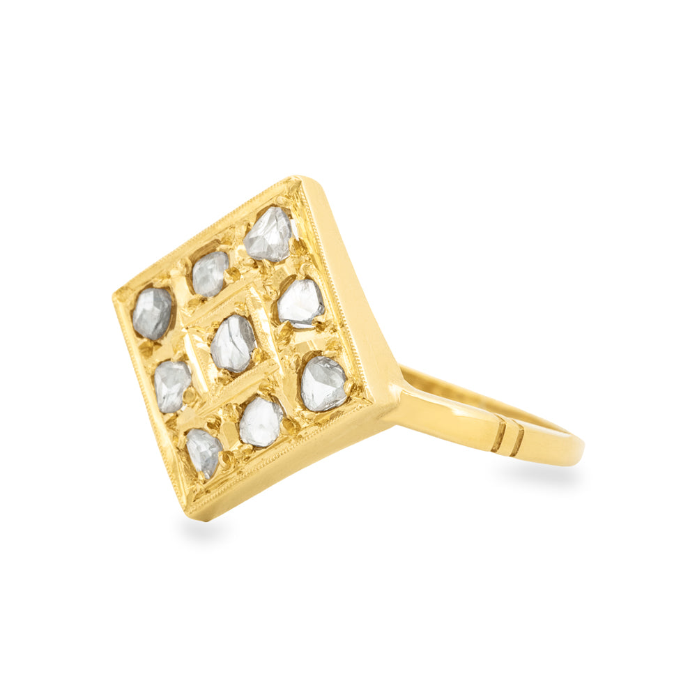 Antique Rough Cut Diamond Ring