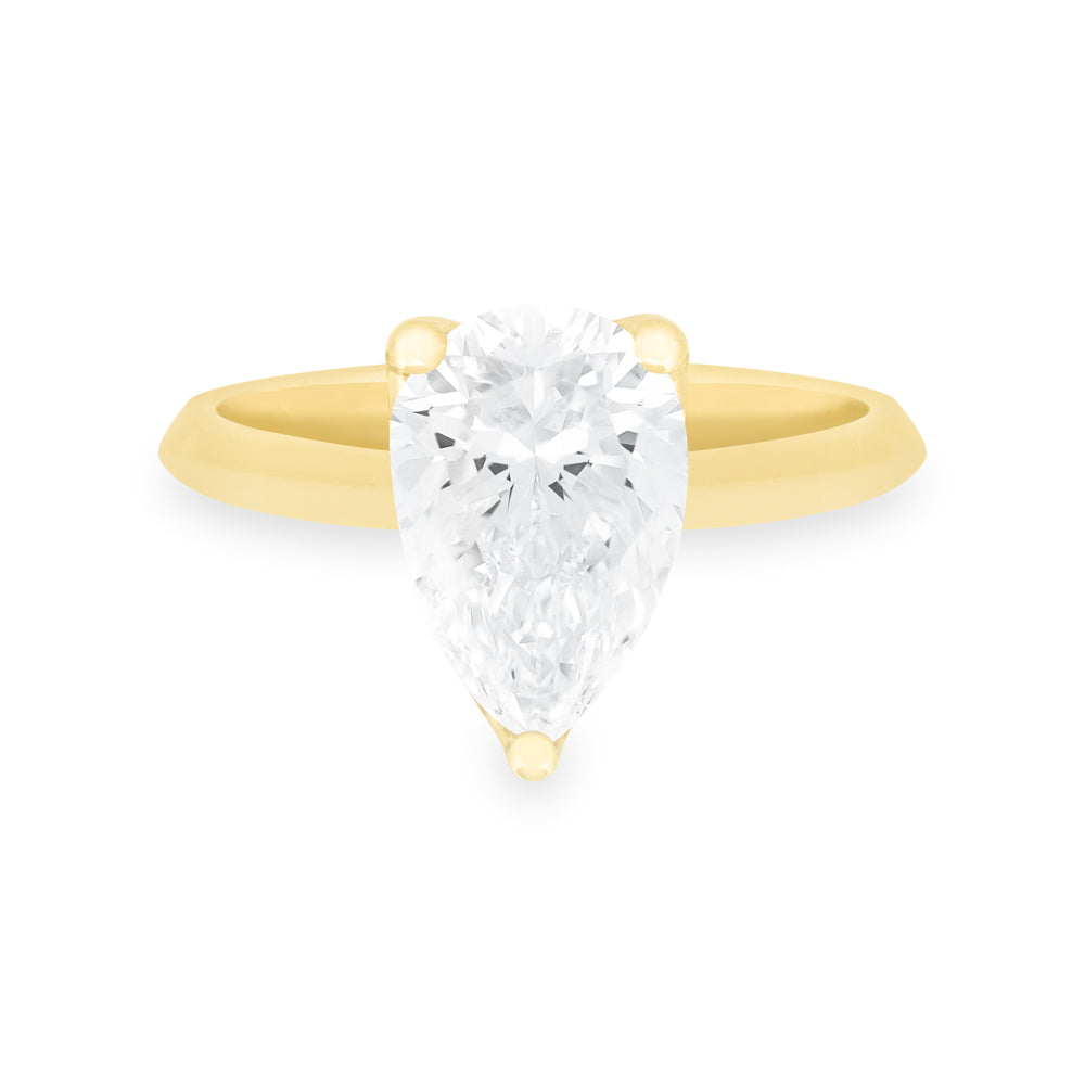 Lab-Grown Pear Diamond Solitaire 2.08ct