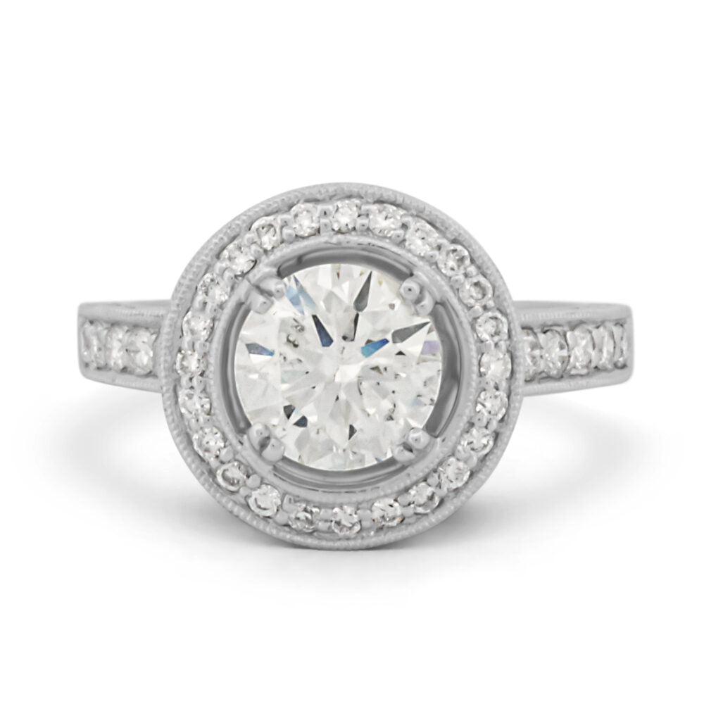 Halo Diamond Engagement Ring