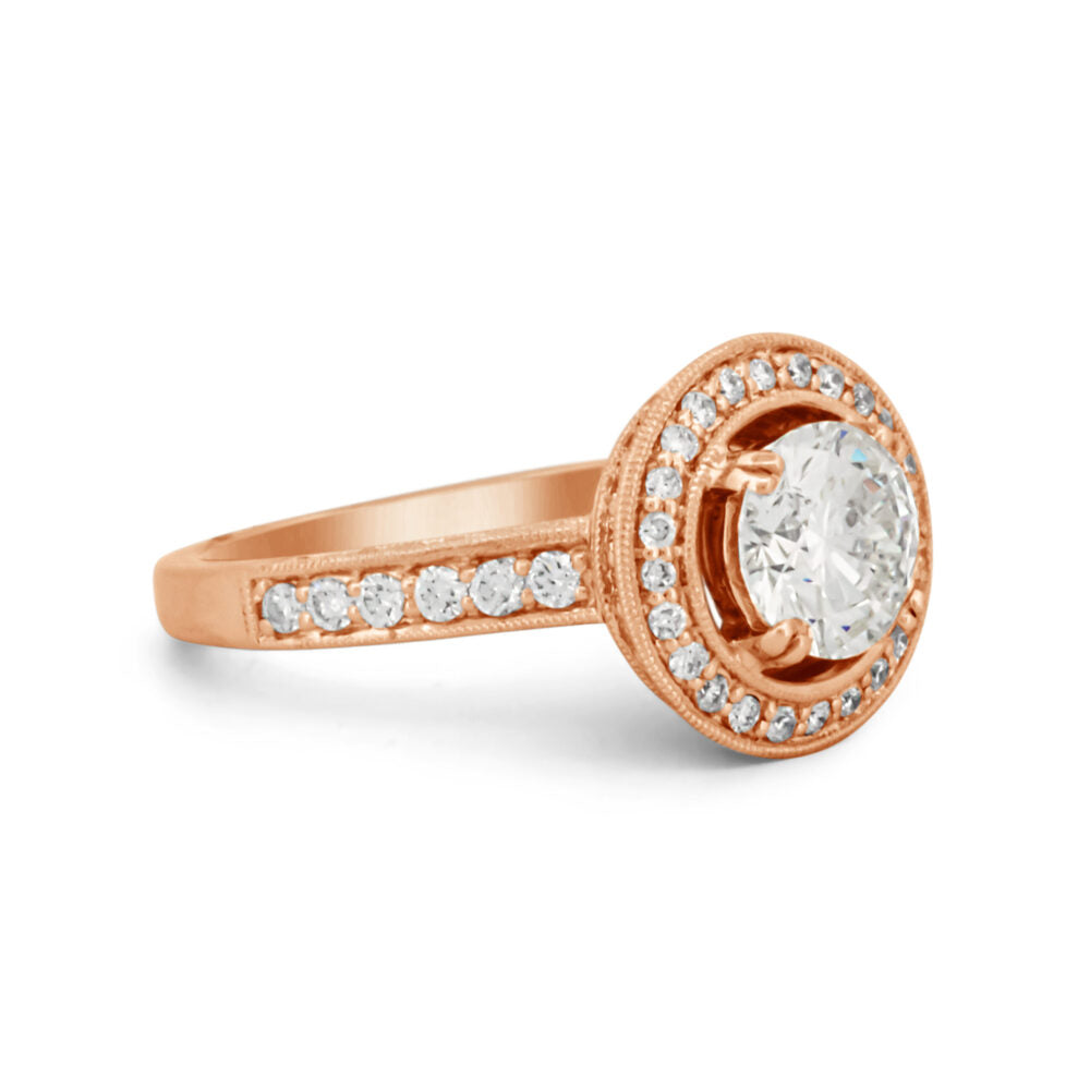 Halo Diamond Engagement Ring