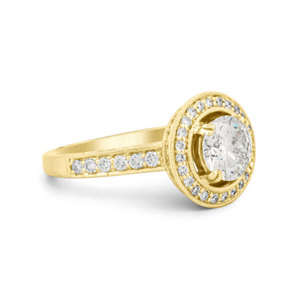 Halo Diamond Engagement Ring