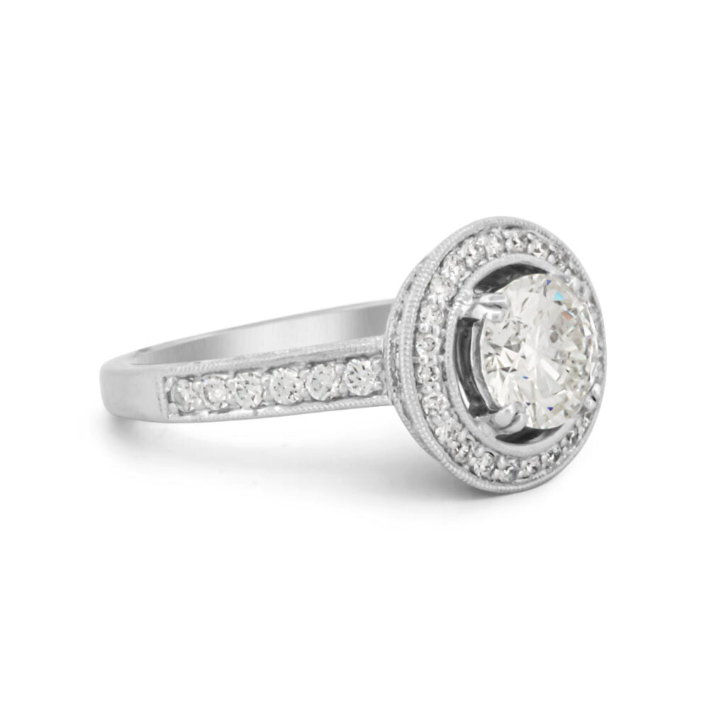 Halo Diamond Engagement Ring
