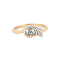 Blue Topaz Two-Tone Ring