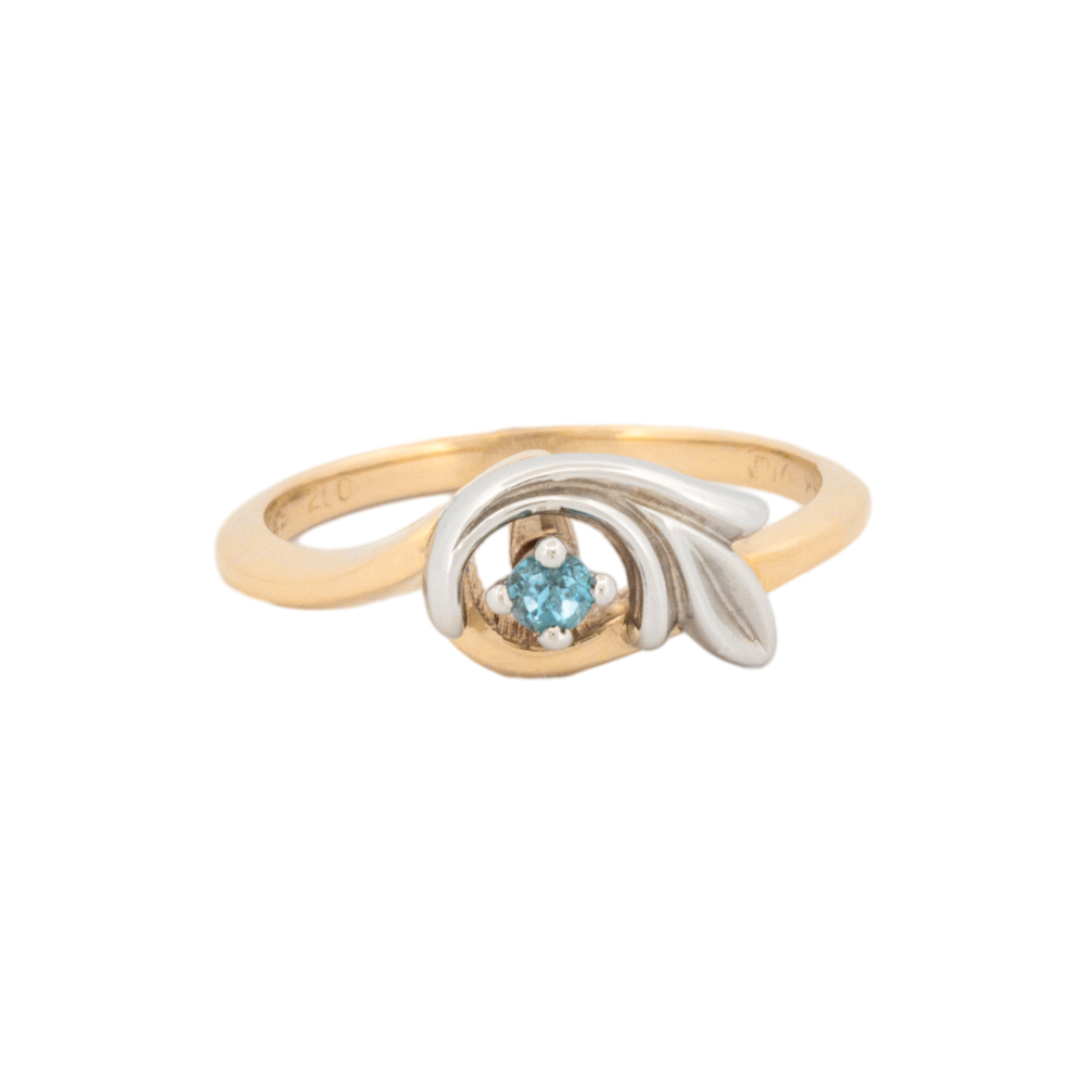 Blue Topaz Two-Tone Ring