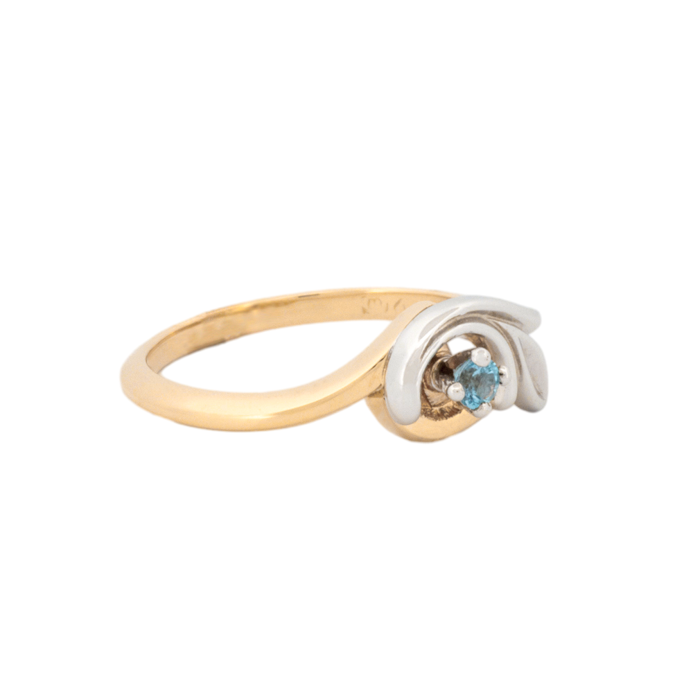 Blue Topaz Two-Tone Ring