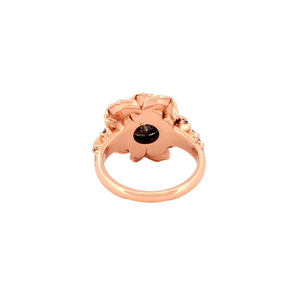 Black Diamond Rose Ring
