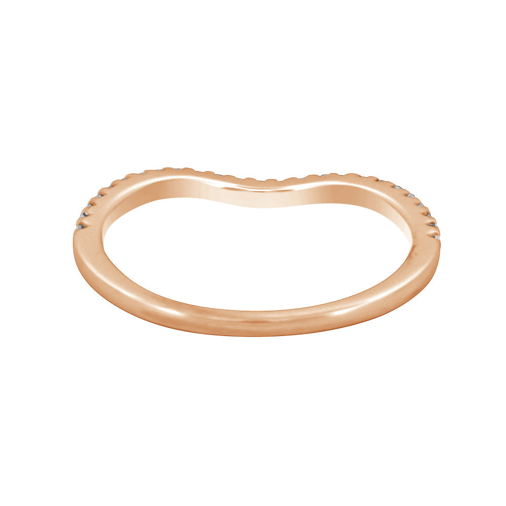 Curved Diamond Wedding Band