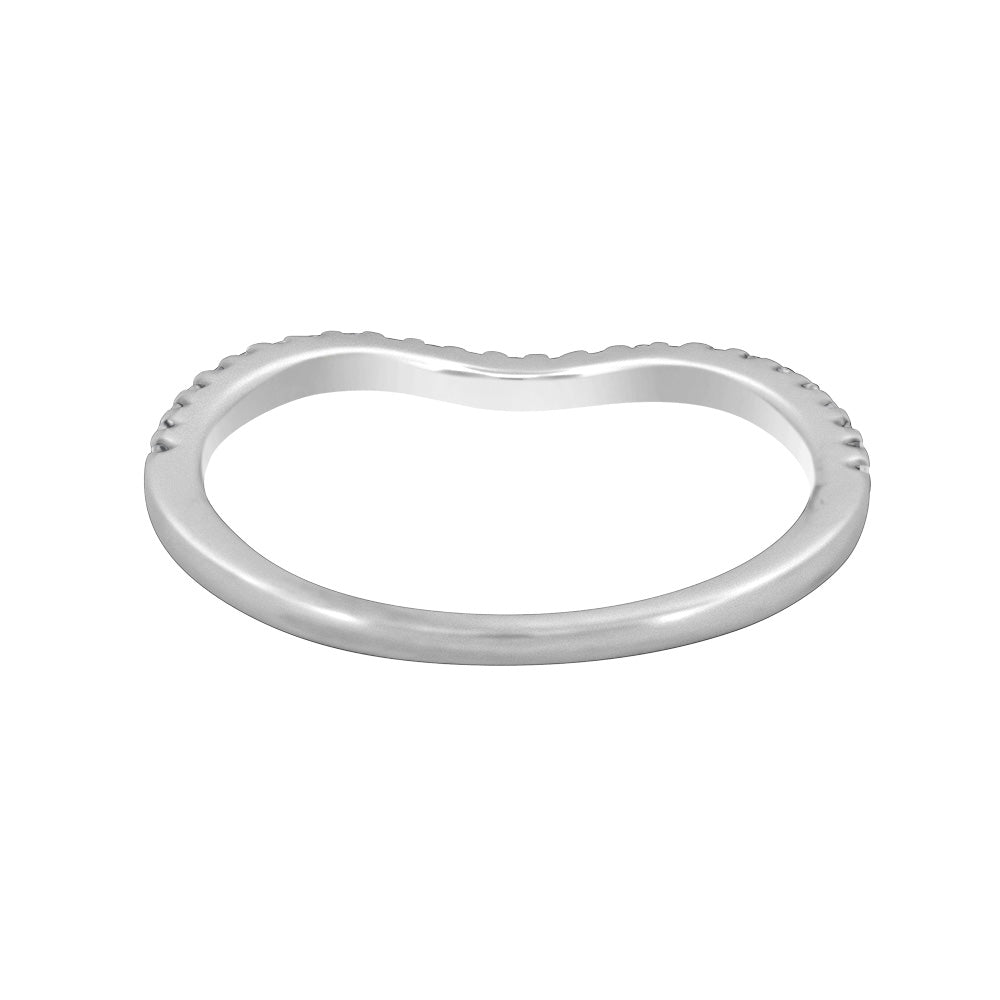 Curved Diamond Wedding Band