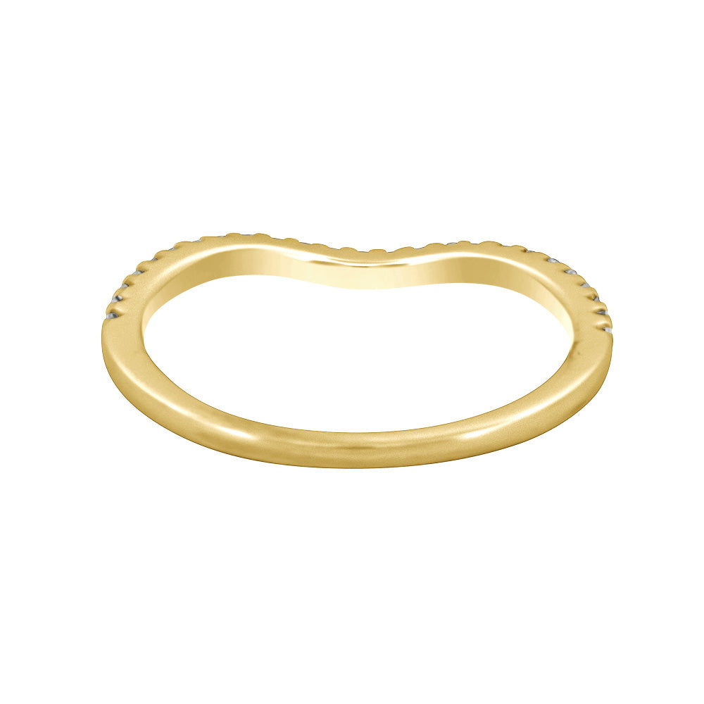 Curved Diamond Wedding Band