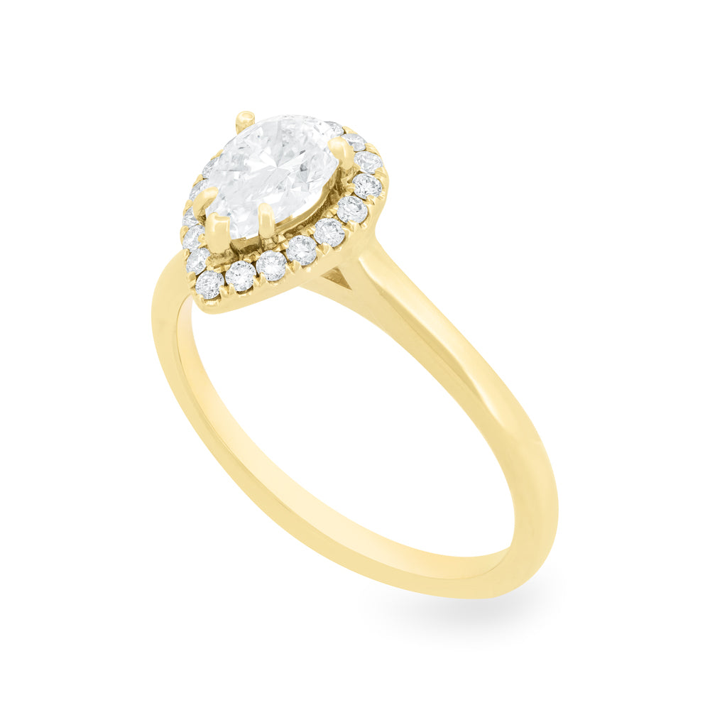 Lab-Grown Halo Diamond Engagement Ring