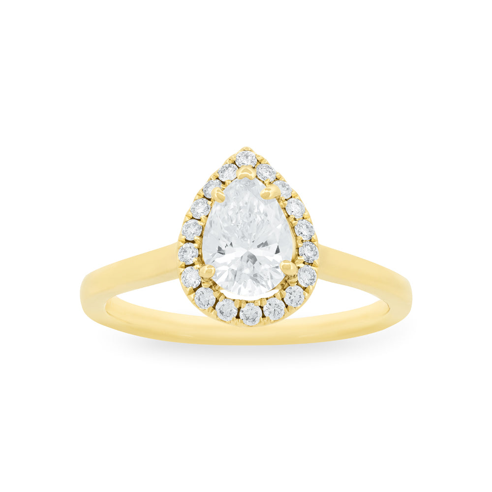 Lab-Grown Halo Diamond Engagement Ring