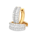 Mixed Cut Diamond Huggies