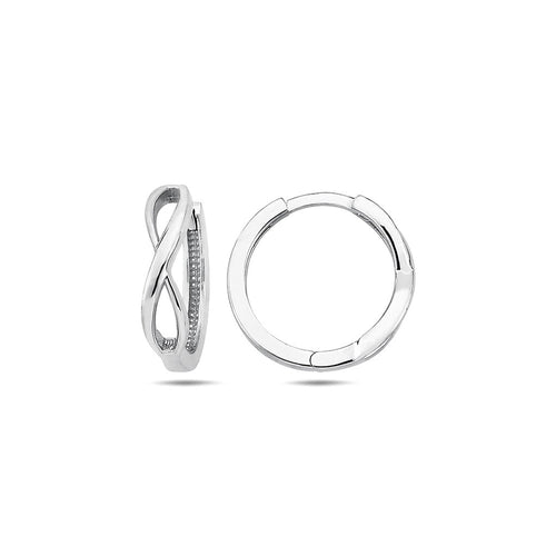10k Gold Infinity Huggies - White or Yellow