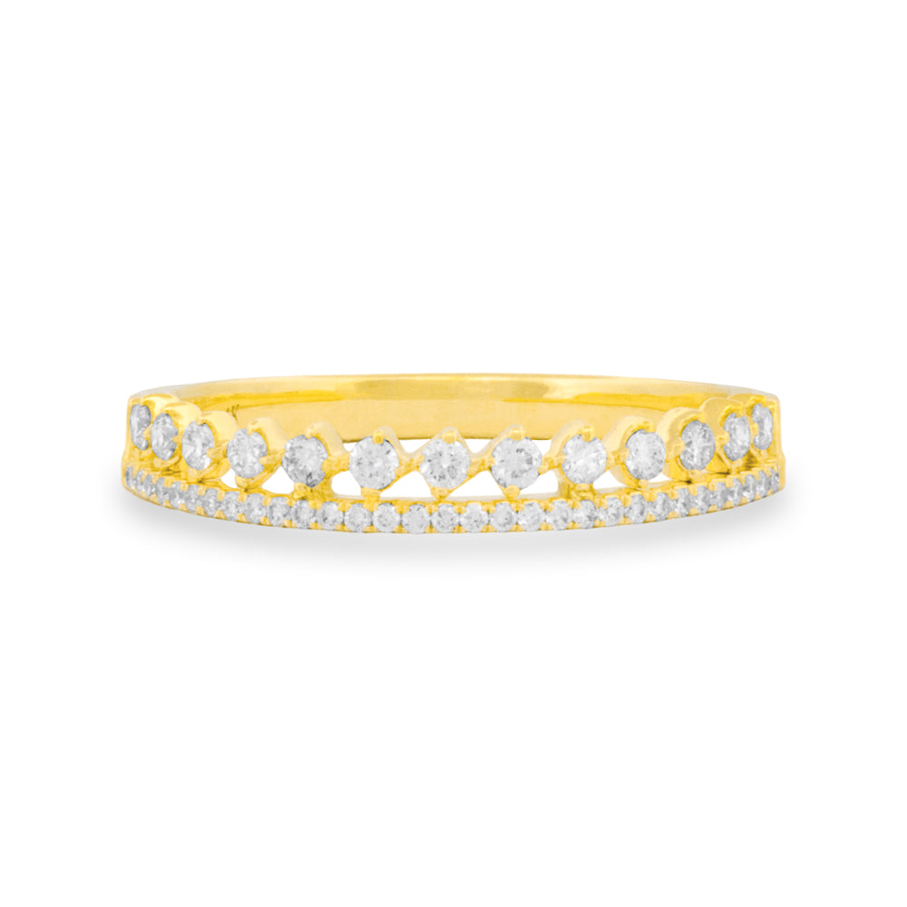 Stacked Diamond Wedding Band