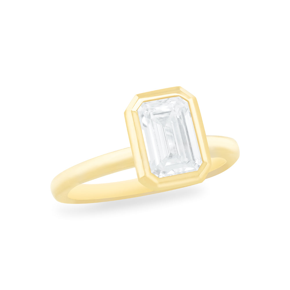 Lab-Grown 1.80ct Emerald Cut Diamond Ring