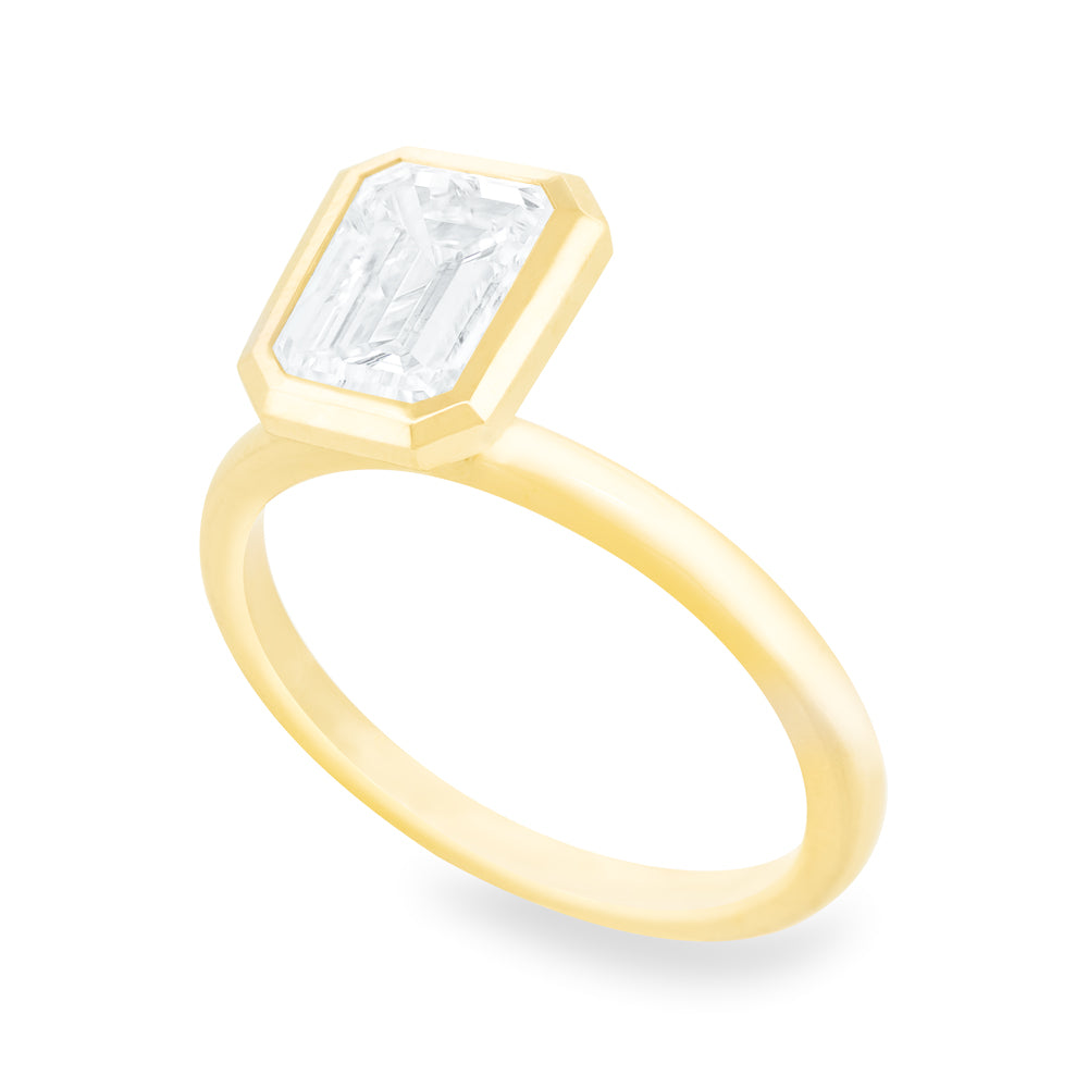 Lab-Grown 1.80ct Emerald Cut Diamond Ring
