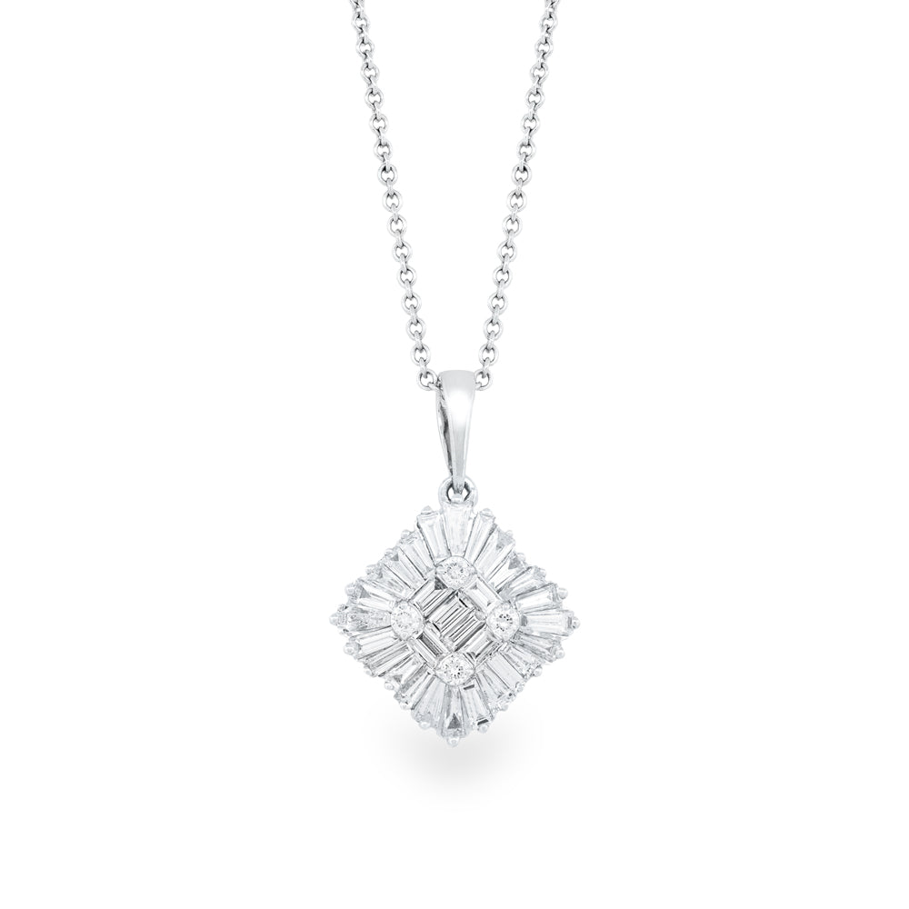 Natural Diamond Cluster Necklace