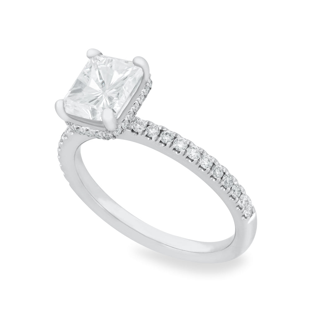 Natural Radiant Diamond Engagement Ring
