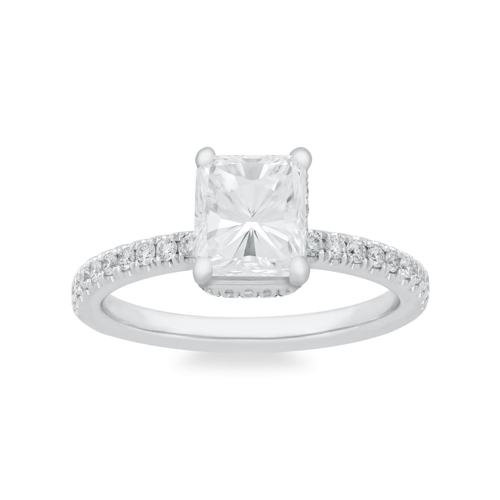 Natural Radiant Diamond Engagement Ring