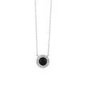 Sapphire & Diamond Halo Necklace