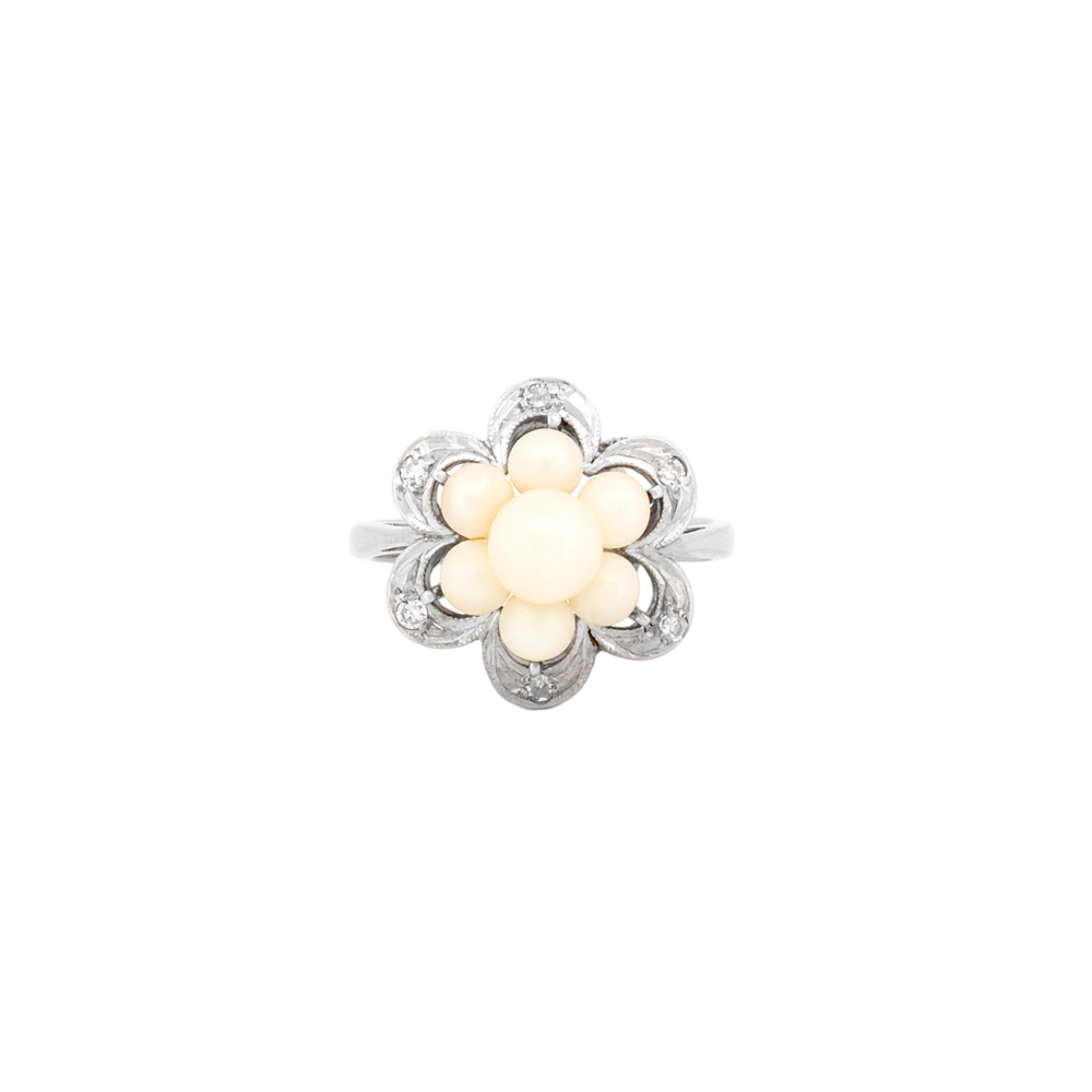Pearl Flower Cluster Ring