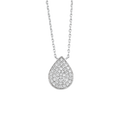 Diamond Pear-Shaped Cluster Necklace