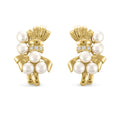 Pearl & Cubic Stud Earrings