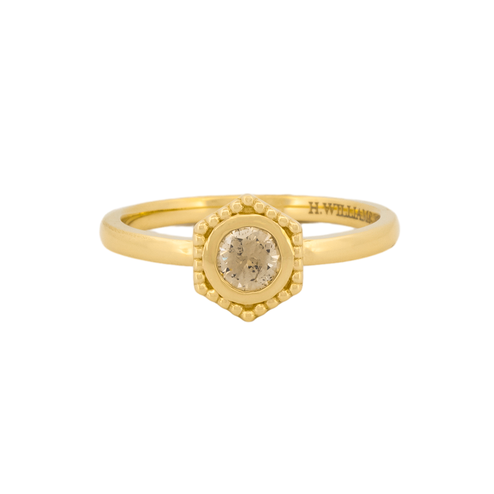 Hexagon Chocolate Diamond Ring