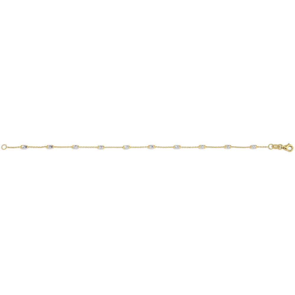 Two-Tone Gold Anklet