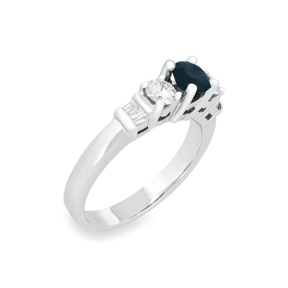 Topaz & Diamond Trinity Ring
