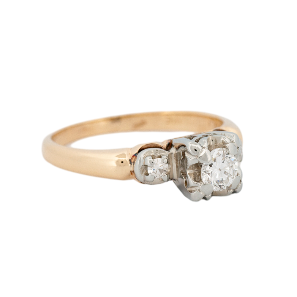 Two-Tone Diamond Promise Ring