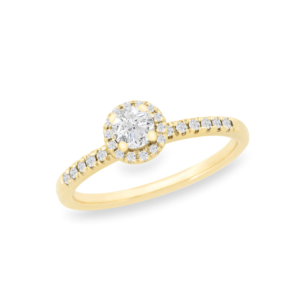 Canadian Diamond Halo Engagement Ring