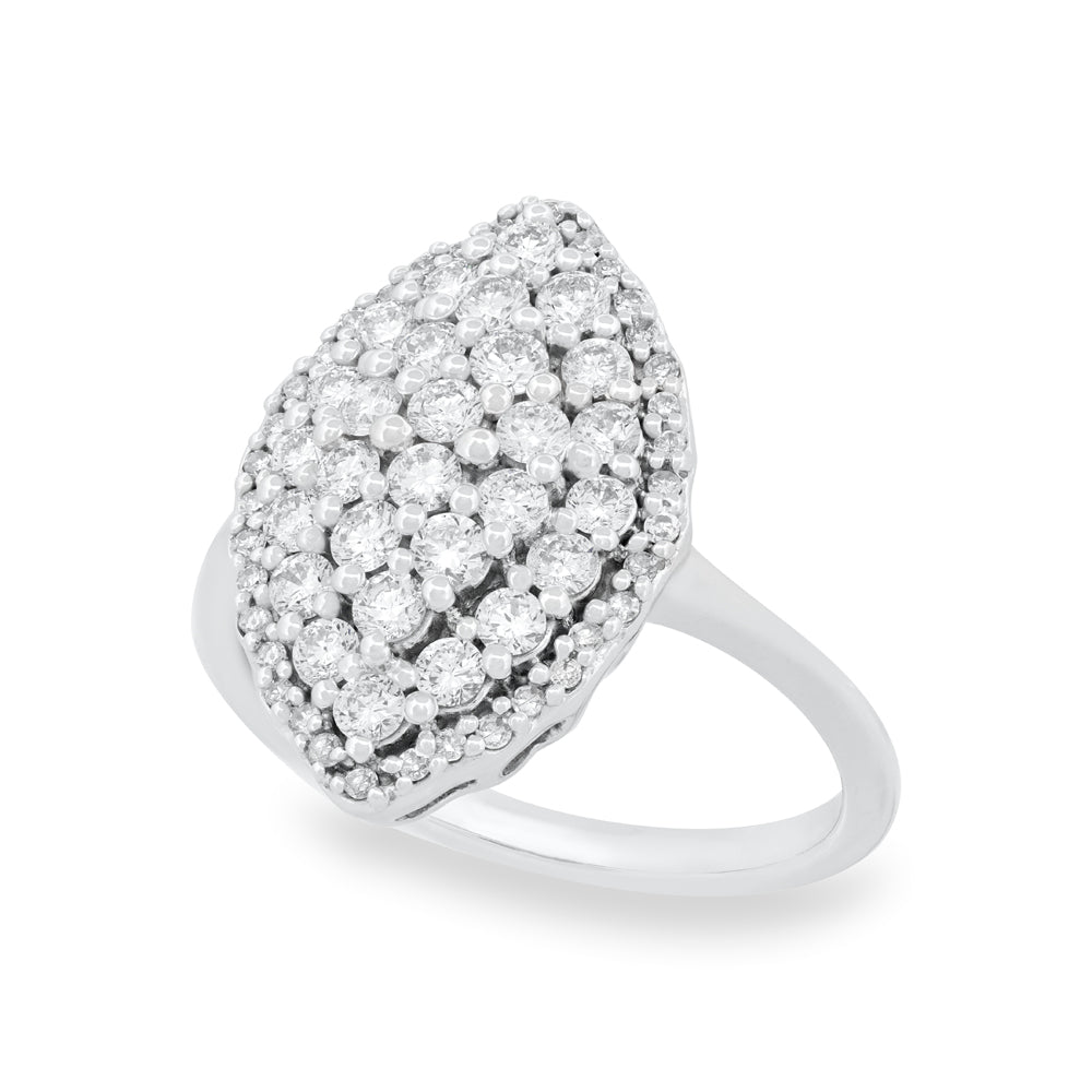 Diamond Navette Cluster Ring .90ctw
