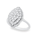 Diamond Navette Cluster Ring .90ctw
