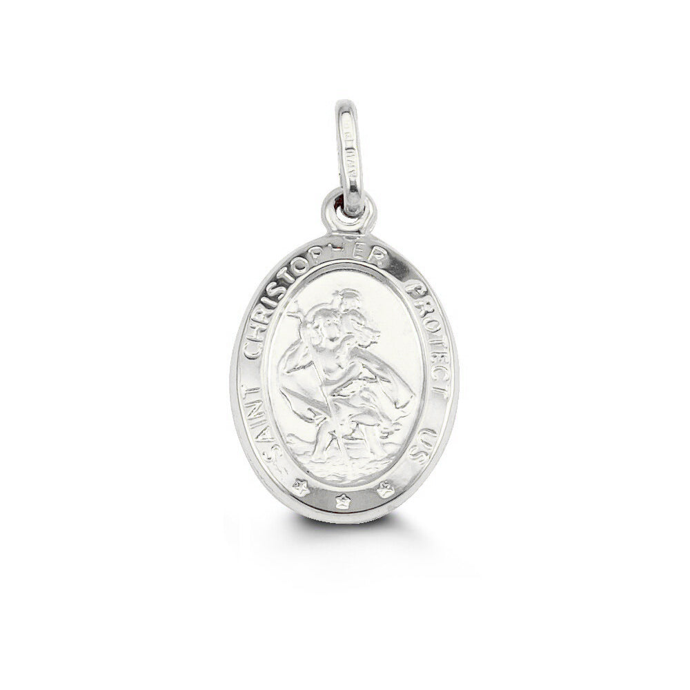 St. Christopher Medallion - White or Yellow Gold