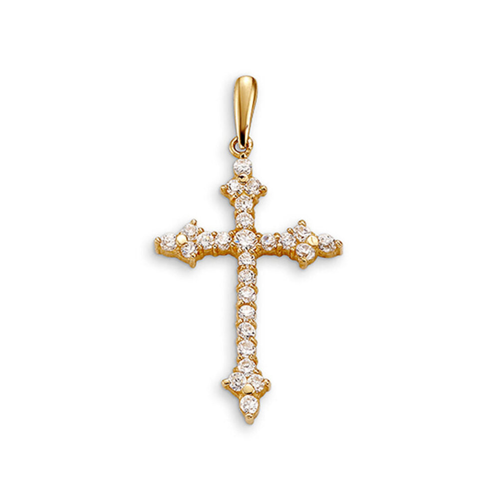 10k Gold & CZ Cross