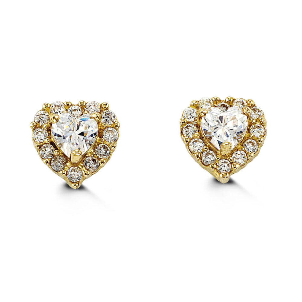 Gold Heart Earrings