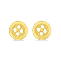 14k Gold Button Stud Earrings