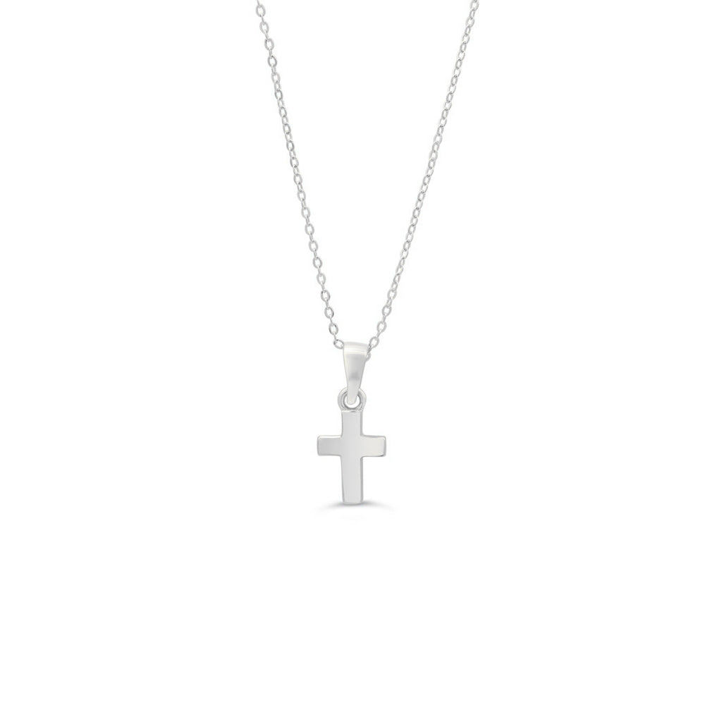 Cross Baby Necklace - White or Yellow Gold