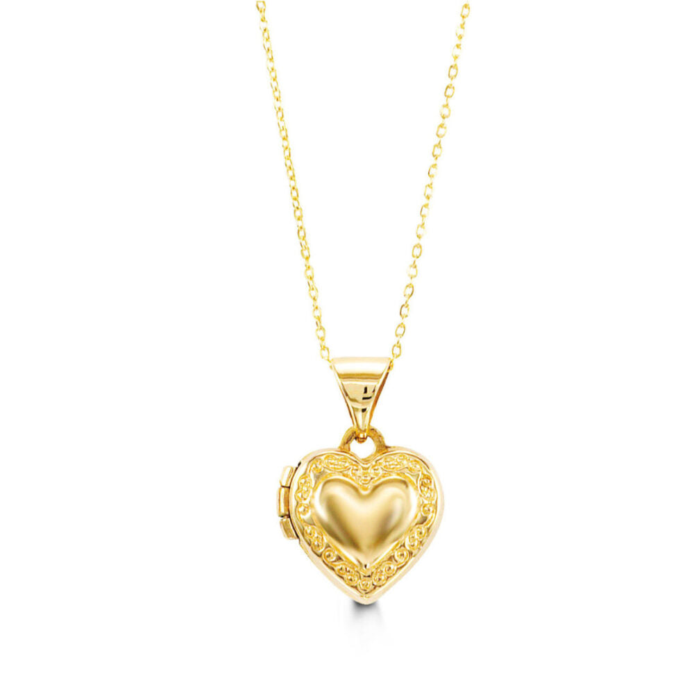 10k Heart Locket Necklace