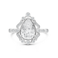 Vintage-Inspired Pear Diamond Engagement Ring