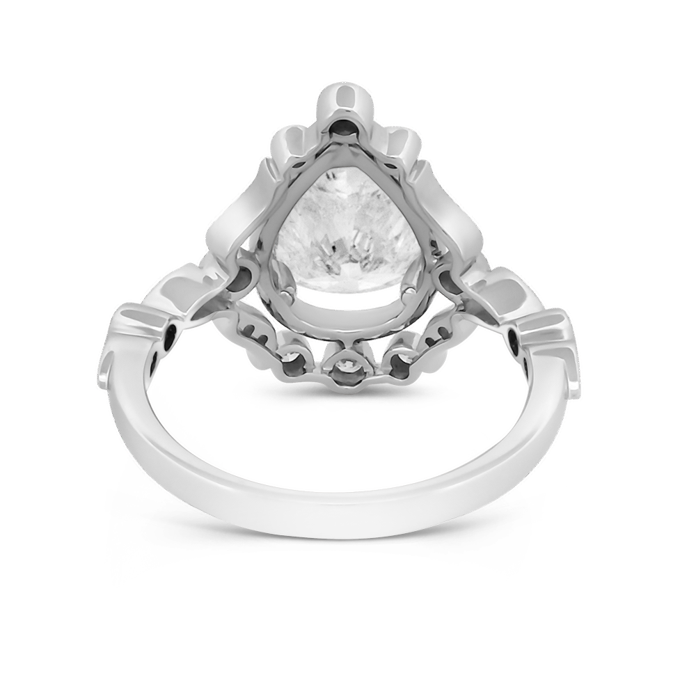 Vintage-Inspired Pear Diamond Engagement Ring