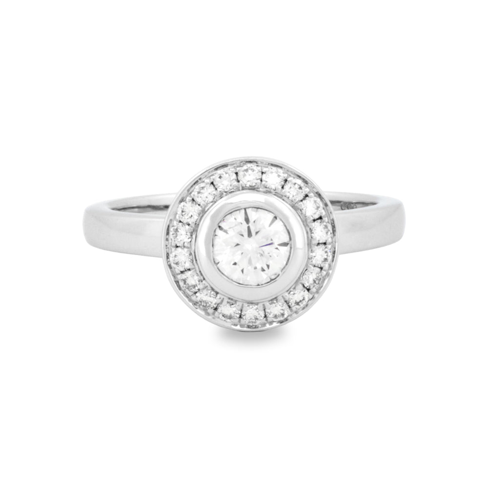Diamond Halo Engagement Ring