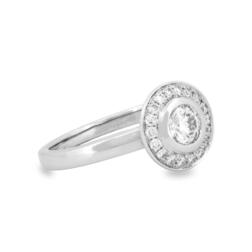 Diamond Halo Engagement Ring