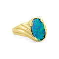 Synthetic Opalite Bypass Ring