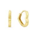 Heart-Shaped Huggie Earrings