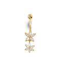Flower Bellybutton CZ Jewellery