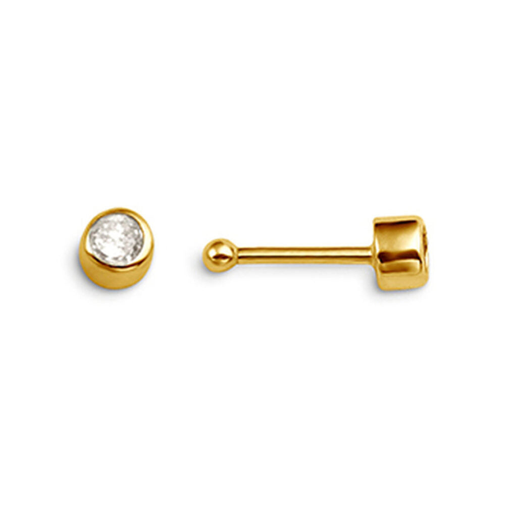 Gold CZ Nose Stud