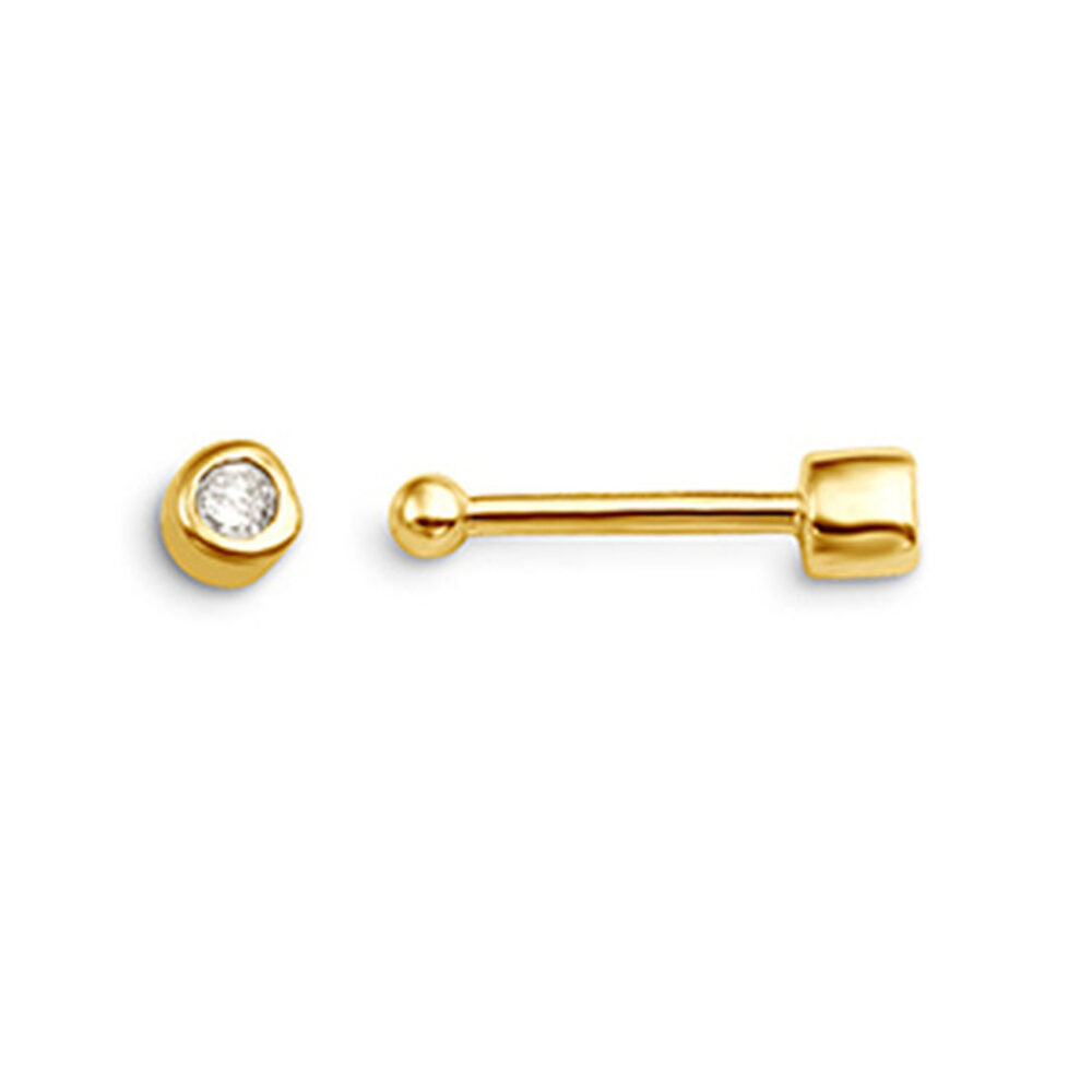 Gold and Diamond Nose Stud