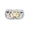 14k Gold Diamond Floral Band